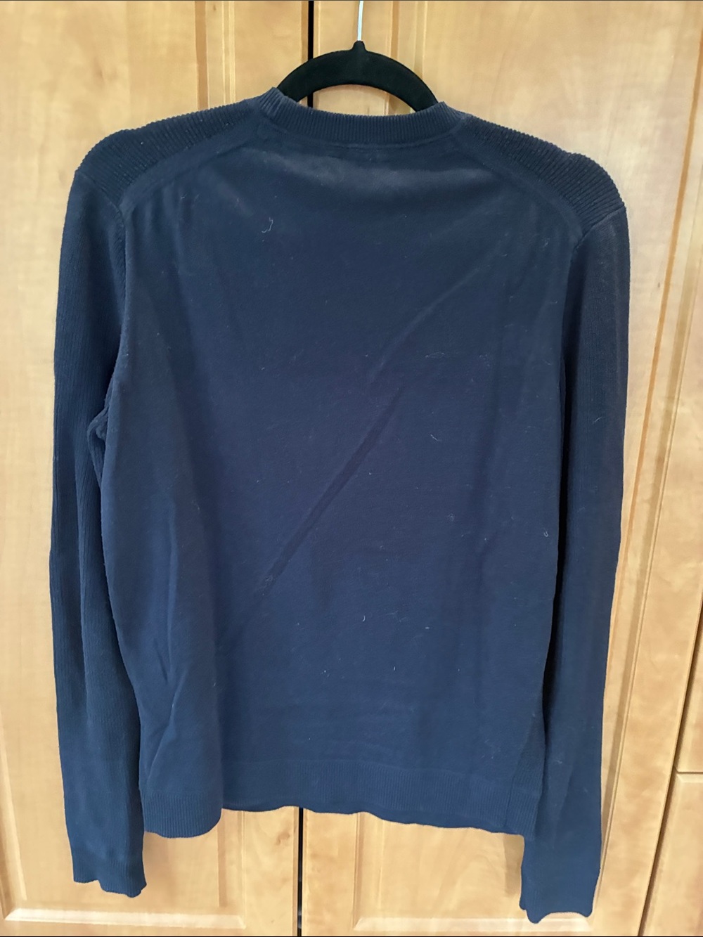 Ted Baker Dark Navy Rib-Detail Crewneck Sweater - Picture 5 of 5